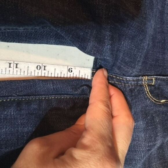 American Eagle Outfitters Women's Stretch Artist Cropped Jeans Blue Denim Size 4 - Picture 10 of 12